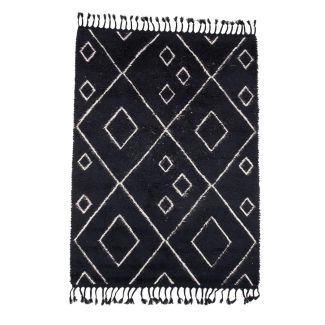 Wollen Vloerkleed Lunora Zwart