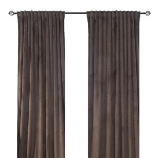 Ruimteverduisterende Fluweel Gordijn 2-pack Mathilde Bruin