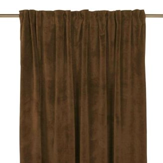 Ruimteverduisterende Fluweel Gordijn 2-pack Mathilde Bruin