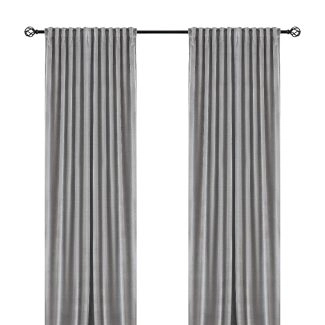 Ruimteverduisterende Fluweel Gordijn 2-pack Mathilde Zilver