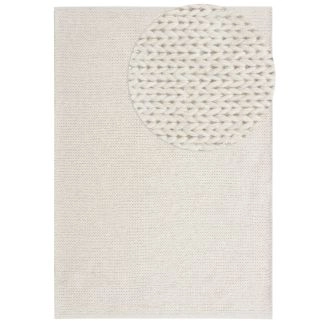 Wollen Vloerkleed Mellby Gebroken wit