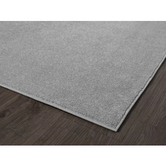 Vierkant Milli Zilver Hoogpolig Vloerkleed