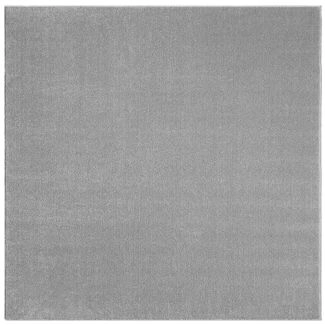 Vierkant Milli Zilver Hoogpolig Vloerkleed