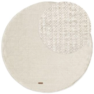 Rond Molly Gebroken wit Wollen Vloerkleed