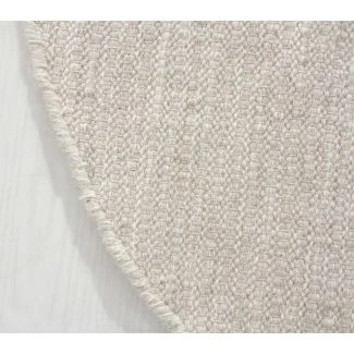 Rond Molly Beige Wollen Vloerkleed