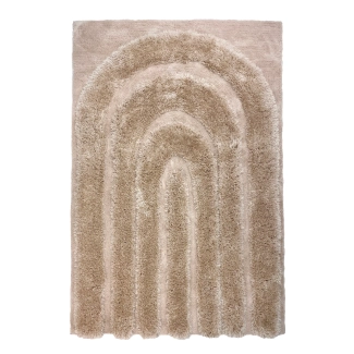 Wollen-look Vloerkleed Moody Bow Beige