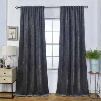 Ruimteverduisterende Fluweel Gordijn 2-pack Nancy Grijs