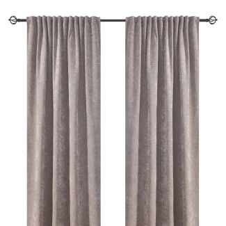 Ruimteverduisterende Fluweel Gordijn 2-pack Nancy Zand