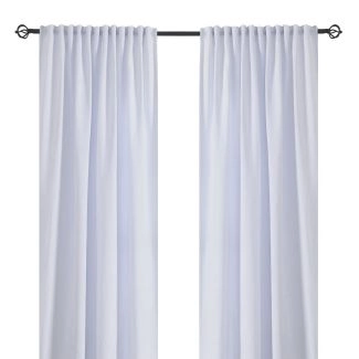 Ruimteverduisterende Fluweel Gordijn 2-pack Nancy Wit