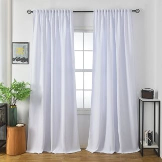Ruimteverduisterende Fluweel Gordijn 2-pack Nancy Wit