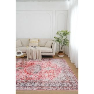 Wasbaar Wilton Vloerkleed Noel Flame Rood