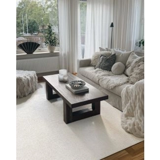 Wollen-look Vloerkleed Nordic Gebroken wit