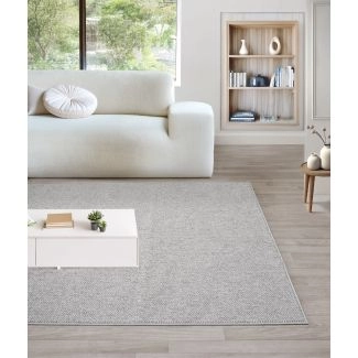 Wollen-look Vloerkleed Nordic Grijs