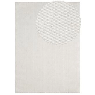 Wollen-look Vloerkleed Nordic Gebroken wit