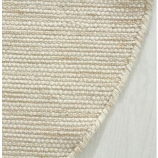 Rond Norrsken Beige Wollen Vloerkleed