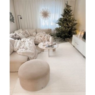 Wollen Vloerkleed Norrsken Gebroken wit