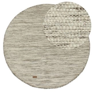 Rond Norrsken Taupe Wollen Vloerkleed