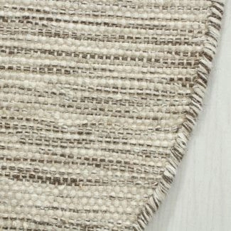 Rond Norrsken Taupe Wollen Vloerkleed