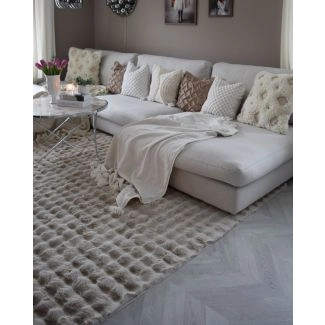 Wasbaar Pelskleed Rabbit Bubble Taupe