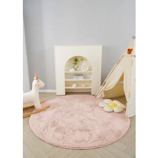 Rond Rabbit Eco Roze Pelskleed
