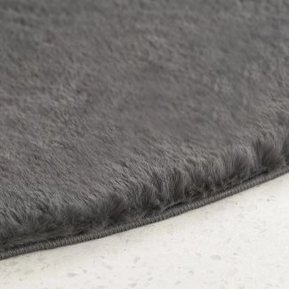 Rond Rabbit Eco Donkergrijs Pelskleed