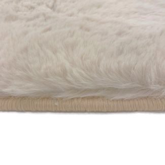Rabbit Eco Lichtbeige 200x290 cm Wasbaar Hoogpolig Vloerkleed