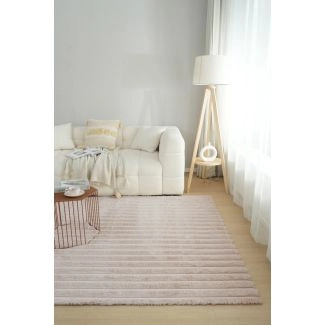 Wasbaar Pelskleed Rabbit Stripe Lichtbeige