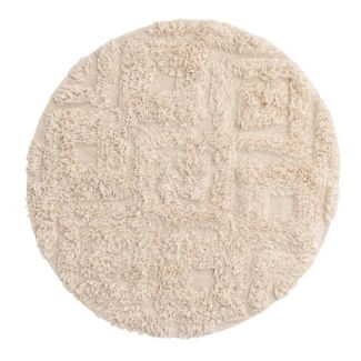 Rond Rio Gebroken wit Badmat