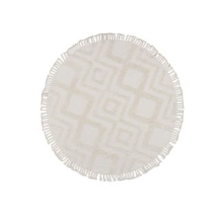 Rond Rio Wit Katoenen Vloerkleed