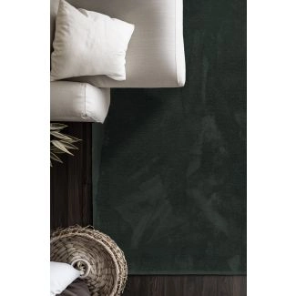 Hoogpolig Vloerkleed Solvyn Donkergroen