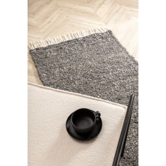 Loper Boa Grijs Wollen Vloerkleed