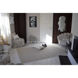 Wollen Vloerkleed Molly Donkerbeige