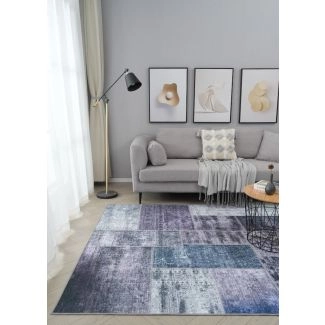 Patchwork Vloerkleed Vero Rosso Grijs