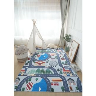 Bilen Kindervloerkleed Zappy City Multi