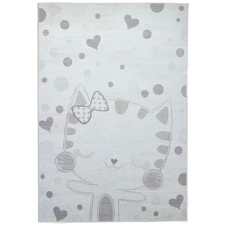 Kindervloerkleed Zappy Kitty Crème