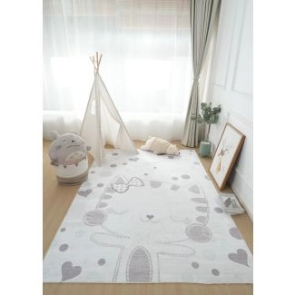 Kindervloerkleed Zappy Kitty Crème