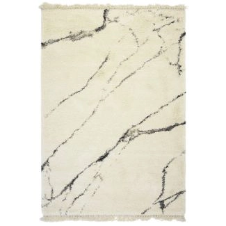 Hoogpolig Vloerkleed Zemra Crème