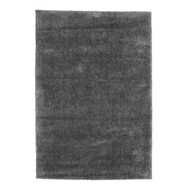 Hoogpolig Vloerkleed Nora Donkergrijs