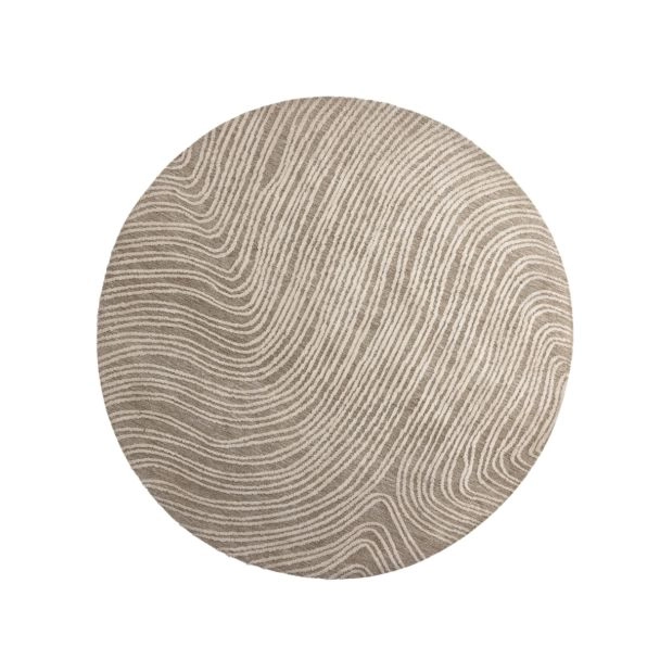 Rond Granby Beige Hoogpolig Vloerkleed
