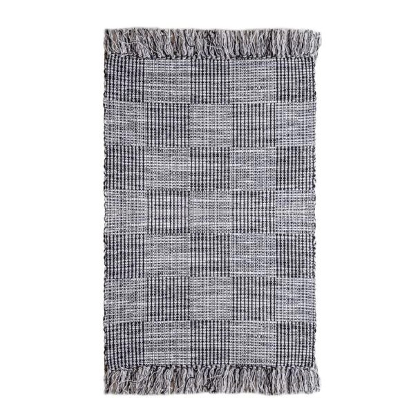 Katoenen Vloerkleed Der Zwart