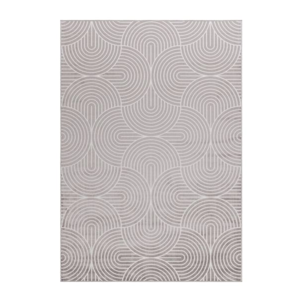 Giron Wave Greige Konstsilkesmatta