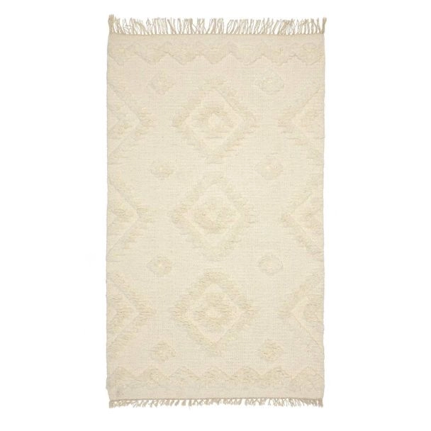 Wollen Vloerkleed Adrienne Wit