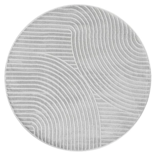 Rond Bella Spin Grijs Wilton Vloerkleed