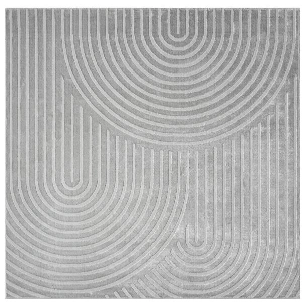 Vierkant Bella Zen Grijs Wilton Vloerkleed