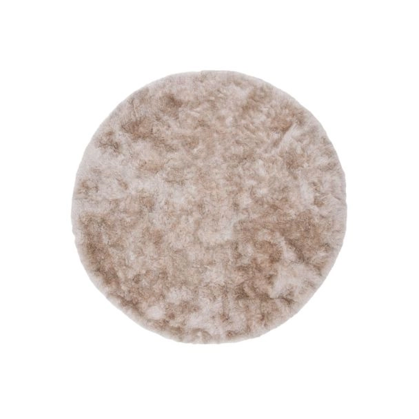 Rond Bolton Beige Hoogpolig Vloerkleed