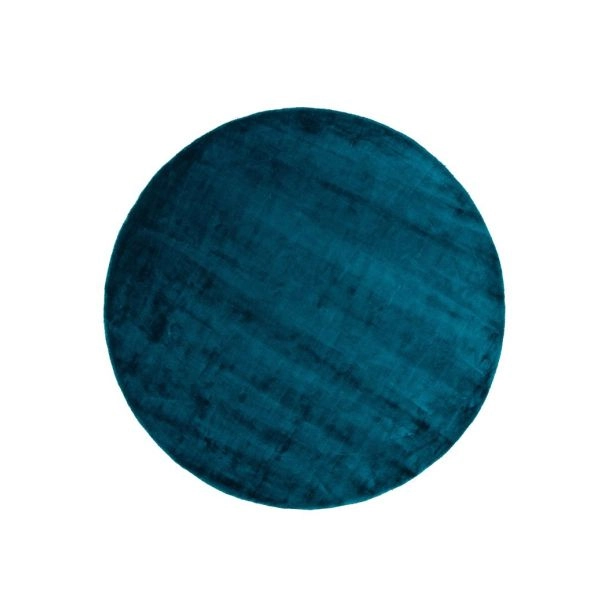 Rond Brillo Blauw Katoenen Vloerkleed