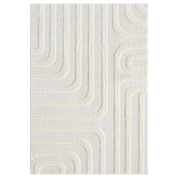 Hoogpolig Vloerkleed Brolly Klay Crème