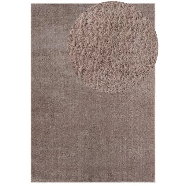 Wasbaar Zacht Hoogpolig Vloerkleed Cloudy Taupe