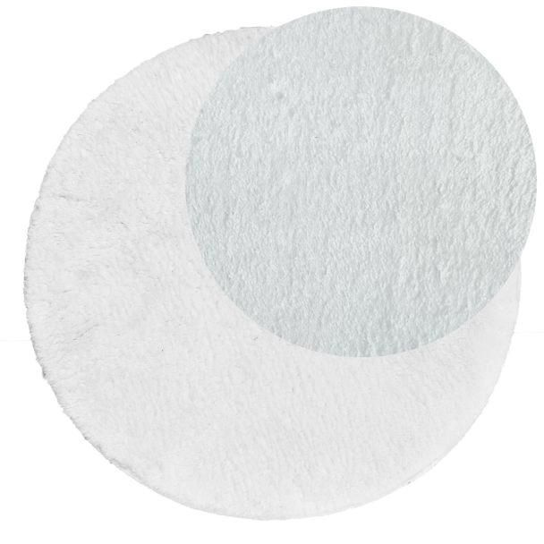 Rond Cloudy Wit Wasbaar Zacht Hoogpolig Vloerkleed