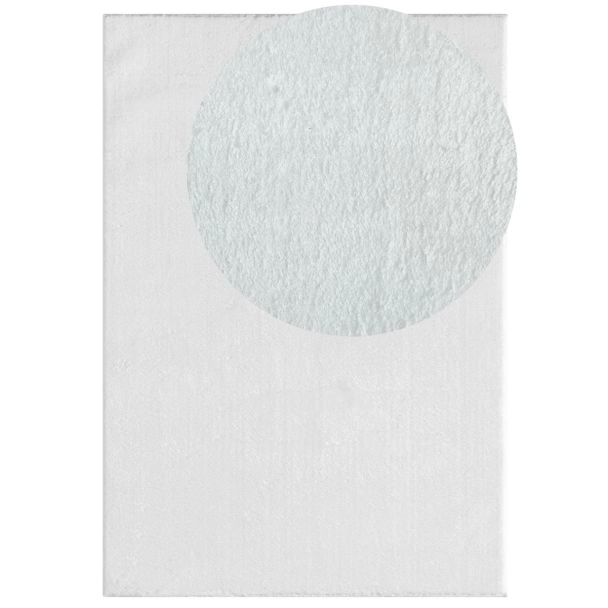 Wasbaar Zacht Hoogpolig Vloerkleed Cloudy Wit